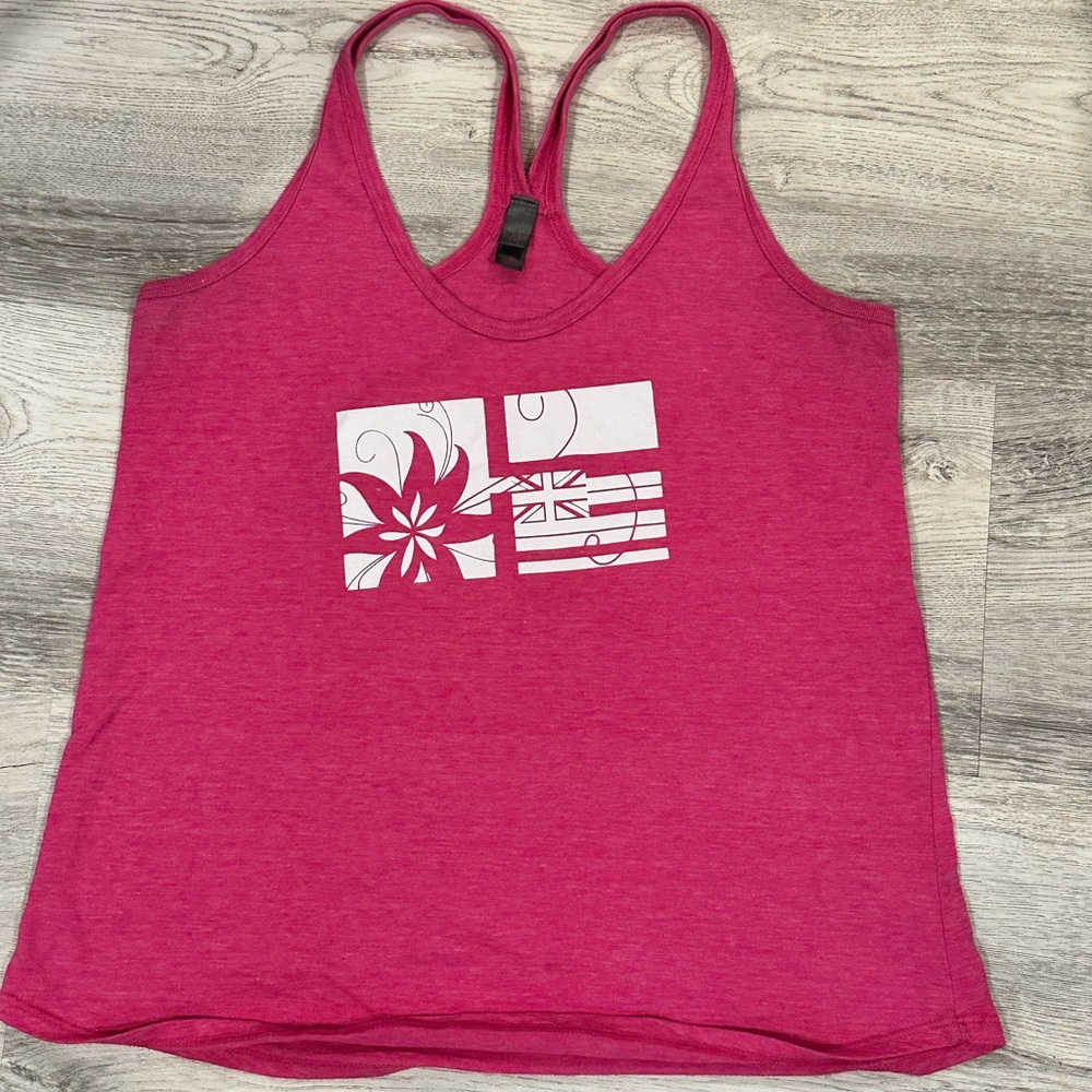 Pink Hawaiian Tank. Comfy & Casual